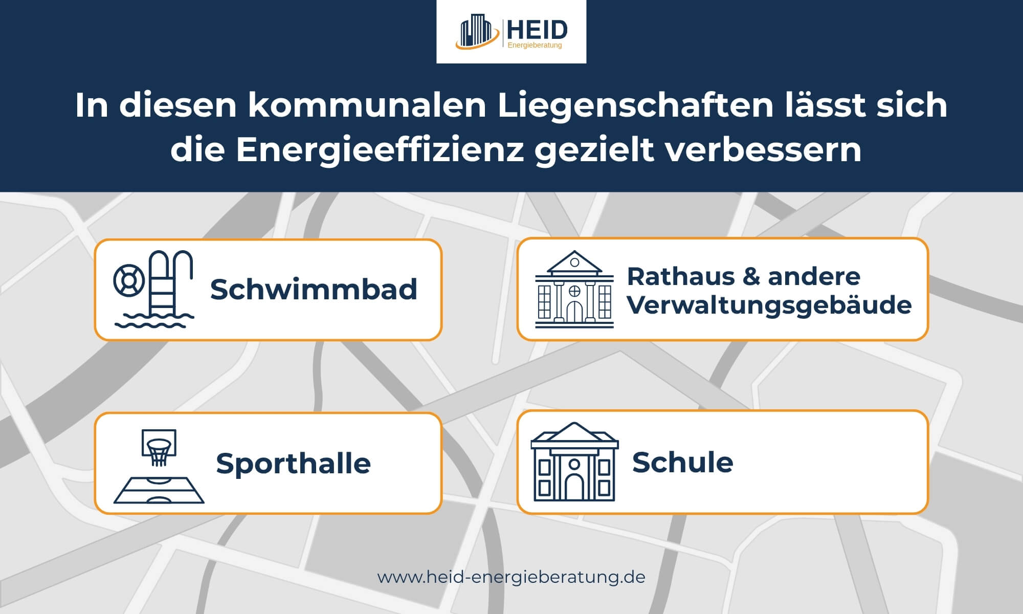 In kommunalen Liegenschaften wie Schwimmbädern, Verwaltungsgebäuden, Sporthallen und Schulen lässt sich die Energieeffizienz gezielt verbessern.