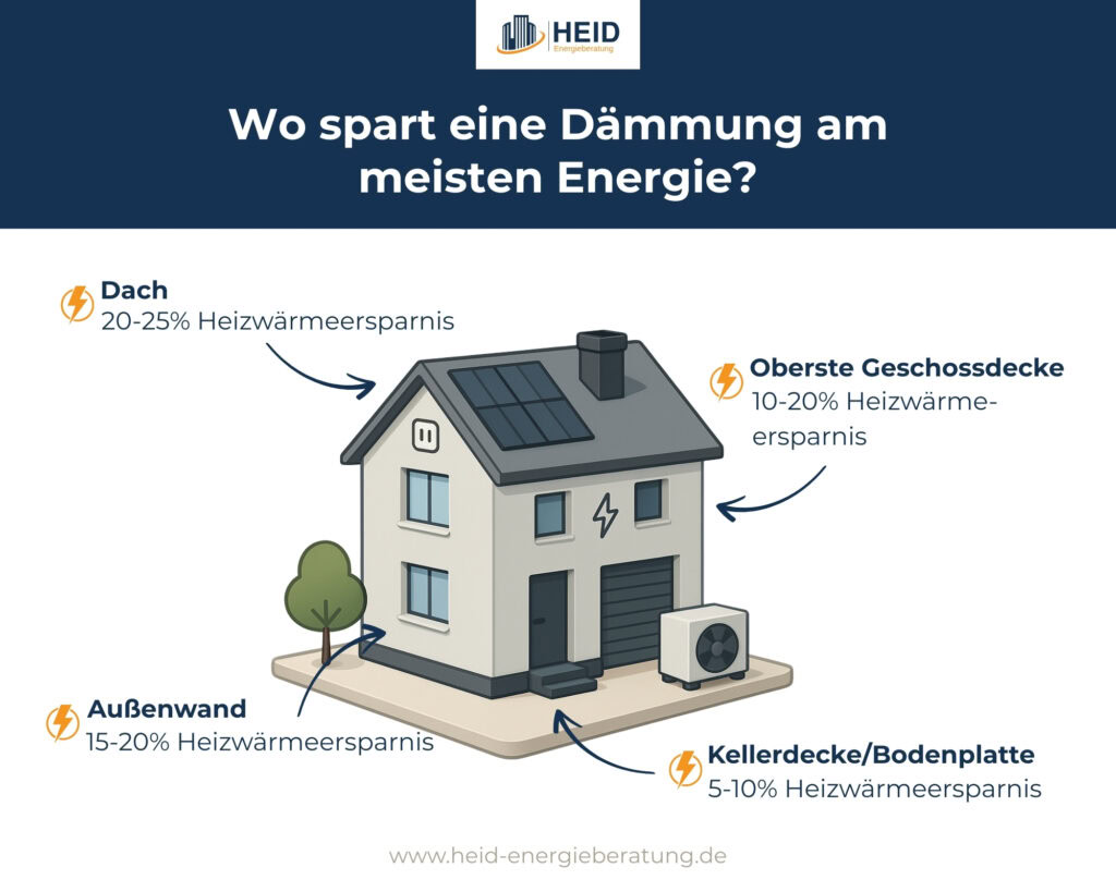 Wo spart eine Dämmung am meisten Energie?